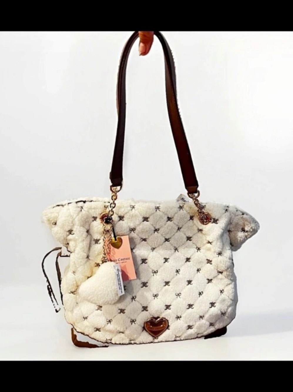 Juicy Couture Lovely Day Tote White & Brown